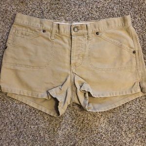 Abercrombie and Fitch low rise khaki shorts size 2